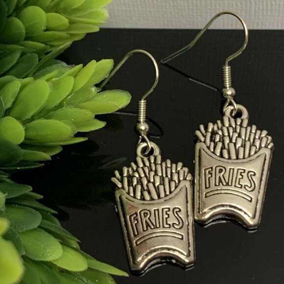 French Fry Earring, Fry Earring, Funny Food Earring, Gift Idea, Silly Earring - Picture 1 of 4